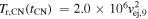 ${T}_{{\rm{r}},{\rm{CN}}}({t}_{{\rm{CN}}})\,=2.0\times 1{0}^{6}{v}_{{\rm{ej}},{\rm{9}}}^{2}$