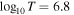 ${\mathrm{log}}_{10}T=6.8\,$