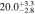 $20.{0}_{-2.8}^{+3.3}$