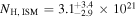 ${N}_{\,\rm{H, ISM}\,}=3.{1}_{-2.9}^{+3.4}\times 1{0}^{21}$