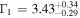 ${{\rm{\Gamma }}}_{\,\rm{1}\,}=3.4{3}_{-0.29}^{+0.34}$