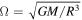 ${\rm{\Omega }}=\sqrt{GM/{R}^{3}}$