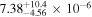 $7.3{8}_{-4.56}^{+10.4}\times 1{0}^{-6}$