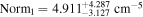 ${\mathrm{Norm}}_{1}=4.91{1}_{-3.127}^{+4.287}\,{\mathrm{cm}}^{-5}$