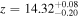 $z=14.3{2}_{-0.20}^{+0.08}$