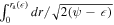 ${\int }_{0}^{{r}_{{\rm{a}}}(\epsilon )}dr/\sqrt{2(\psi -\epsilon )}$