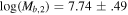 ${\rm{log}}({M}_{b,2})=7.74\pm .49$