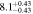 $8.{1}_{-0.43}^{+0.43}$