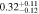 $0.3{2}_{-0.12}^{+0.11}$