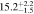 $15.{2}_{-1.5}^{+2.2}$