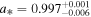 ${a}_{* }=0.99{7}_{-0.006}^{+0.001}$