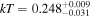 $kT=0.24{8}_{-0.031}^{+0.009}$