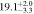 $19.{1}_{-3.3}^{+2.0}$