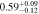 $0.5{9}_{-0.12}^{+0.09}$