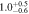 $1.{0}_{-0.6}^{+0.5}$