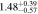 $1.4{8}_{-0.57}^{+0.39}$
