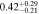 $0.4{2}_{-0.21}^{+0.29}$