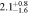 $2.{1}_{-1.6}^{+0.8}$