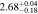 $2.6{8}_{-0.18}^{+0.04}$