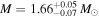 $M=1.6{6}_{-0.07}^{+0.05}\,{M}_{\odot }$