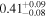 $0.4{1}_{-0.08}^{+0.09}$