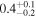 $0.{4}_{-0.2}^{+0.1}$