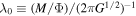 ${\lambda }_{0}\equiv (M/{\rm{\Phi }})/{(2\pi {G}^{1/2})}^{-1}$