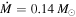 $\dot{M}=0.14\,{M}_{\odot }$