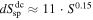 $d{S}_{{\rm{sp}}}^{{\rm{dc}}}\approx 11\cdot {S}^{0.15}$