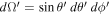 ${d}{{\rm{\Omega }}}^{{\prime} }=\sin {\theta }^{{\prime} }\,{d}{\theta }^{{\prime} }\,{d}{\phi }^{{\prime} }$