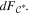 $d{F}_{{{ \mathcal C }}^{* }}.$