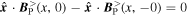$\widehat{{\boldsymbol{x}}}\cdot {{\boldsymbol{B}}}_{{\rm{P}}}^{\gt }(x,0)-\widehat{{\boldsymbol{x}}}\cdot {{\boldsymbol{B}}}_{{\rm{P}}}^{\gt }(x,-0)=0$