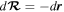 $d{\boldsymbol{ \mathcal R }}=-d{\boldsymbol{r}}$