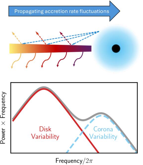 image of two component constituting light curve variability