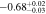 $-0.6{8}_{-0.03}^{+0.02}$