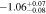 $-1.0{6}_{-0.08}^{+0.07}$