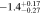 $-1.{4}_{-0.27}^{+0.17}$