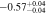 $-0.5{7}_{-0.04}^{+0.04}$