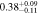 $0.3{8}_{-0.11}^{+0.09}$