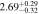$2.6{9}_{-0.32}^{+0.29}$