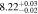 $8.2{2}_{-0.02}^{+0.03}$