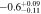 $-0.{6}_{-0.11}^{+0.09}$