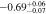 $-0.6{9}_{-0.07}^{+0.06}$