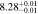 $8.2{8}_{-0.01}^{+0.01}$