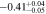$-0.4{1}_{-0.05}^{+0.04}$