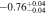 $-0.7{6}_{-0.04}^{+0.04}$