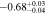 $-0.6{8}_{-0.04}^{+0.03}$