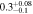 $0.{3}_{-0.1}^{+0.08}$