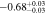 $-0.6{8}_{-0.03}^{+0.03}$