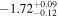 $-1.7{2}_{-0.12}^{+0.09}$